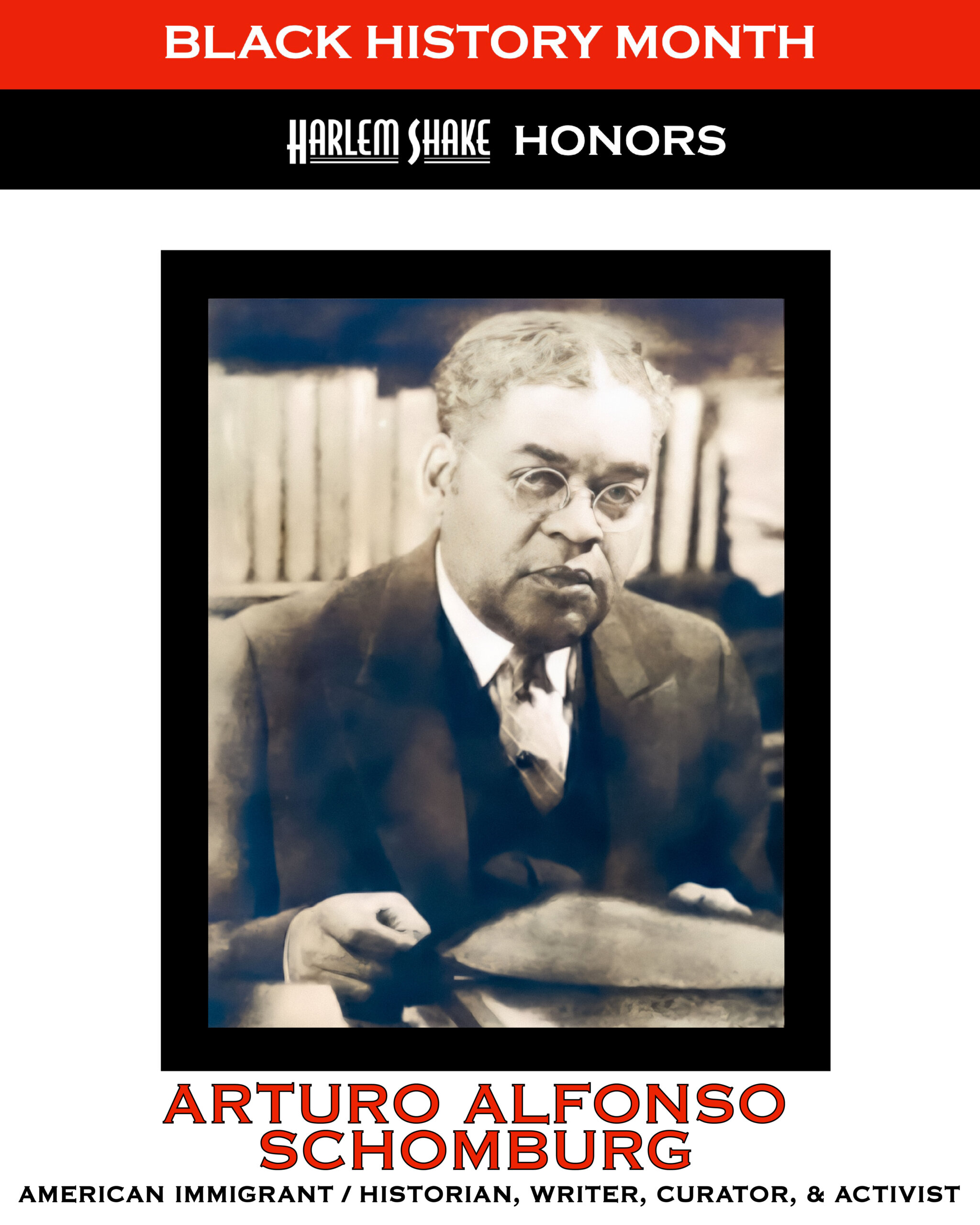 Harlem Shake honors Arturo Alfonso Schomburg for Black History Month 2026