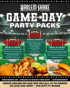 Celebrate the Big Game with Harlem Shake's Game Day Party Packs!